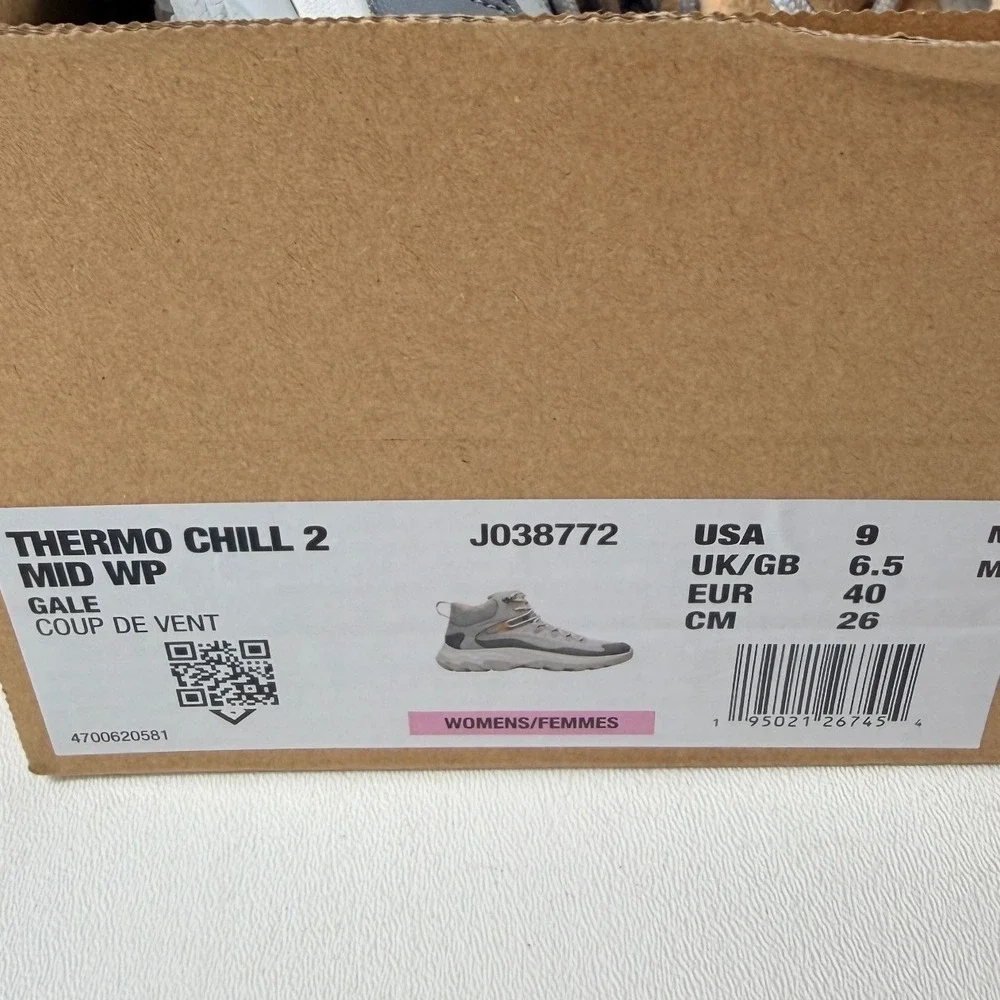 Merrell Thermo Chill 2 Mid WP Womens 9 Gale Grey Waterproof Winter Hiking Boots